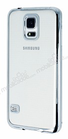 Samsung i9600 Galaxy S5 Silver Kenarl effaf Silikon Klf