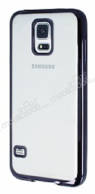 Samsung i9600 Galaxy S5 Siyah Kenarl effaf Silikon Klf