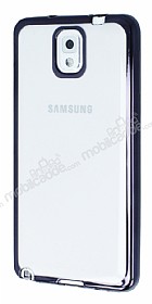 Samsung N9000 Galaxy Note 3 Siyah Kenarl effaf Silikon Klf