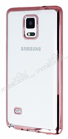 Samsung N9100 Galaxy Note 4 Rose Gold Kenarl effaf Silikon Klf