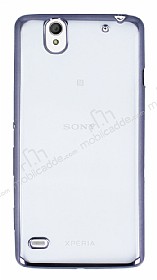 Sony Xperia C4 Dark Silver Kenarl effaf Silikon Klf