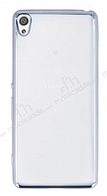 Sony Xperia XA Silver Kenarl effaf Silikon Klf