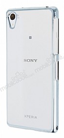 Sony Xperia Z2 Silver Kenarl effaf Silikon Klf