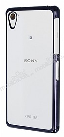Sony Xperia Z2 Siyah Kenarl effaf Silikon Klf