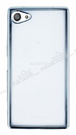 Sony Xperia Z5 Compact Silver Kenarl effaf Silikon Klf