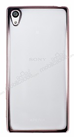 Sony Xperia Z5 Premium Rose Gold Kenarl effaf Silikon Klf