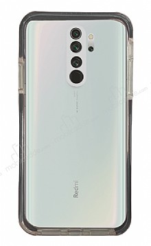 Eiroo Color Fit Xiaomi Redmi Note 8 Pro Kamera Korumal Siyah Silikon Klf
