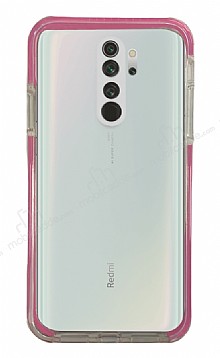 Eiroo Color Fit Xiaomi Redmi Note 8 Pro Kamera Korumal Pembe Silikon Klf
