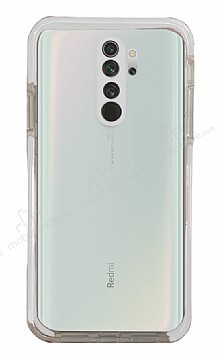 Eiroo Color Fit Xiaomi Redmi Note 8 Pro Kamera Korumal Beyaz Silikon Klf