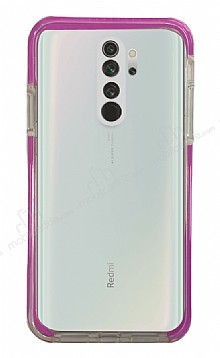 Eiroo Color Fit Xiaomi Redmi Note 8 Pro Kamera Korumal Mor Silikon Klf