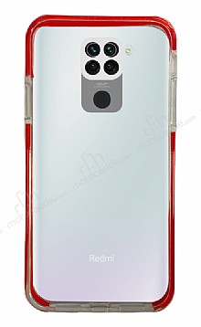 Eiroo Color Fit Xiaomi Redmi Note 9 Kamera Korumal Krmz Silikon Klf