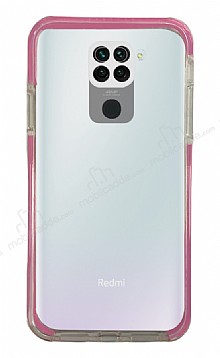 Eiroo Color Fit Xiaomi Redmi Note 9 Kamera Korumal Pembe Silikon Klf