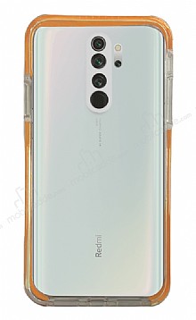 Eiroo Color Fit Xiaomi Redmi Note 8 Pro Kamera Korumal Turuncu Silikon Klf