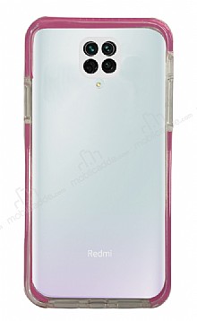 Eiroo Color Fit Xiaomi Redmi Note 9 Pro Kamera Korumal Pembe Silikon Klf