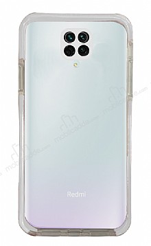 Eiroo Color Fit Xiaomi Redmi Note 9 Pro Kamera Korumal Beyaz Silikon Klf