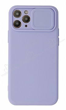 Eiroo Color Lens iPhone 11 Pro Max Kamera Korumal Mor Silikon Klf