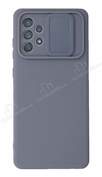Eiroo Color Lens Samsung Galaxy A32 4G Kamera Korumal Gri Silikon Klf