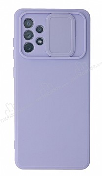 Eiroo Color Lens Samsung Galaxy A32 4G Kamera Korumal Mor Silikon Klf
