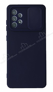 Eiroo Color Lens Samsung Galaxy A72 / A72 5G Kamera Korumal Lacivert Silikon Klf