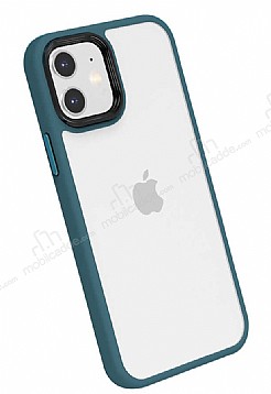 Eiroo Contrast iPhone 11 Yeil Silikon Klf