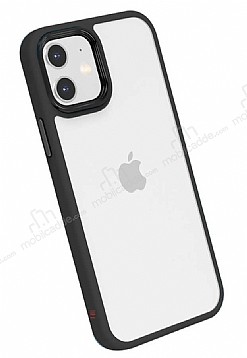 Eiroo Contrast iPhone 11 Siyah Silikon Klf