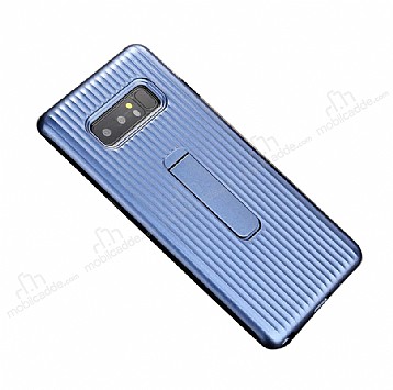 Eiroo Craft View Samsung Galaxy Note 8 Standl Lacivert Rubber Klf