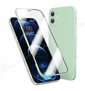 Eiroo Double Protect iPhone 12 360 Derece Koruma Yeşil Kılıf