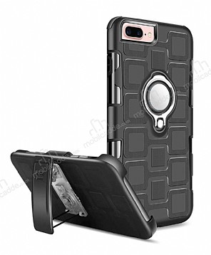 Eiroo Durable iPhone 7 Plus / 8 Plus Ultra Koruma Dark Silver Klf