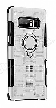 Eiroo Durable Samsung Galaxy Note 8 Ultra Koruma Silver Klf