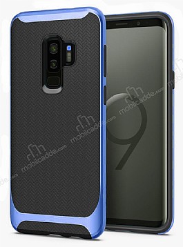 Eiroo Efficient Samsung Galaxy S9 Plus Mavi Kenarl Ultra Koruma Klf