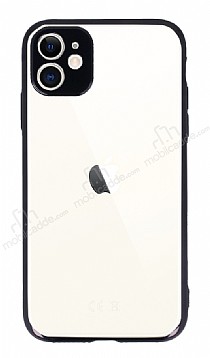 Eiroo Electro iPhone 11 Pro Siyah Kenarl effaf Silikon Klf
