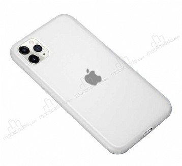 Eiroo Elegant iPhone 11 Pro effaf Beyaz Silikon Klf