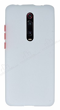 Eiroo Elegant Xiaomi Mi 9T Beyaz Silikon Klf