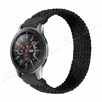 Eiroo Fabric Samsung Galaxy Watch 3 45 mm Siyah Kuma Kordon