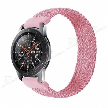 Eiroo Fabric Samsung Galaxy Watch 3 45 mm Pembe Kuma Kordon