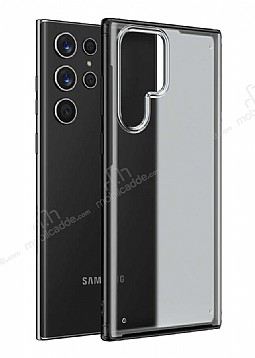Eiroo Firm Samsung Galaxy S22 Ultra 5G Sper Koruma Siyah Klf