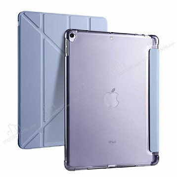 Eiroo Fold Apple iPad 10.2 (2021) Kalemlikli Standl Mavi Klf