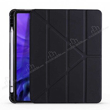 Eiroo Fold Samsung Galaxy Tab S7 Plus T970 Kalemlikli Standl Siyah Klf