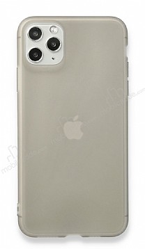 Eiroo Frosty iPhone 11 Pro Max effaf Siyah Silikon Klf