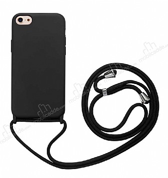 Eiroo Fun iPhone 7 / 8 Askl Siyah Silikon Klf
