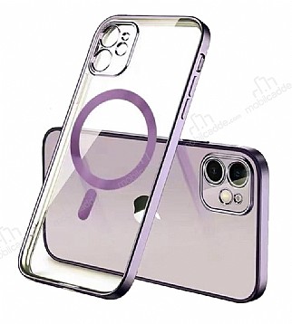Eiroo Gbox iPhone 12 Macsafe zellikli Kamera Korumal Mor Silikon Klf