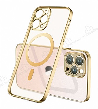 Eiroo Gbox iPhone 11 Pro Max Macsafe zellikli Kamera Korumal Gold Silikon Klf