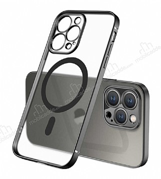 Eiroo Gbox iPhone 11 Pro Max Macsafe zellikli Kamera Korumal Siyah Silikon Klf