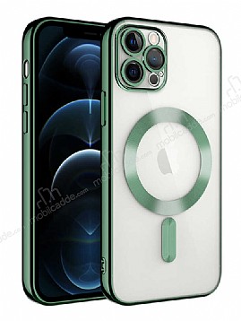 Eiroo Gbox iPhone 11 Pro Max Macsafe Özellikli Kamera Korumalı Yeşil Silikon Kılıf