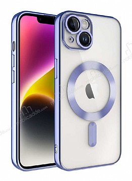 Eiroo Gbox iPhone 13 Macsafe zellikli Kamera Korumal Lila Silikon Klf