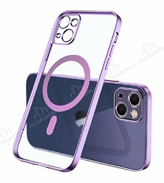 Eiroo Gbox iPhone 15 Magsafe zellikli Kamera Korumal Mor Silikon Klf