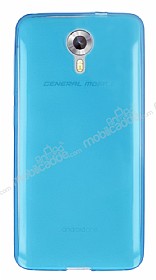General Mobile Android One / General Mobile GM 5 Ultra nce effaf Mavi Silikon Klf