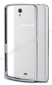 Eiroo General Mobile Discovery 2 Mini Metal Bumper ereve Silver Klf