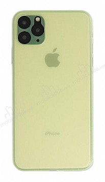 Eiroo Ghost Thin iPhone 11 Pro Max Ultra nce Ak Yeil Rubber Klf