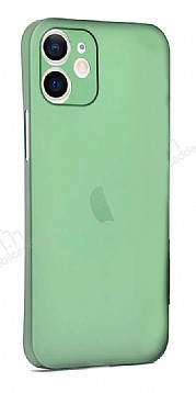 Eiroo Ghost Thin iPhone 12 Mini 5.4 in Ultra nce Yeil Rubber Klf
